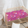 Girly Peace Sign And Love Pattern Print Baby Crib Sheet
