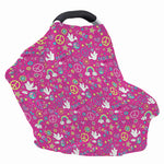 Girly Peace Sign And Love Pattern Print Baby Seat Cover