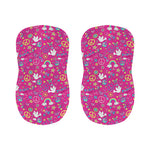 Girly Peace Sign And Love Pattern Print Bar Stool Covers