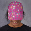 Girly Peace Sign And Love Pattern Print Baseball Cap