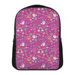 Girly Peace Sign And Love Pattern Print Casual Backpack