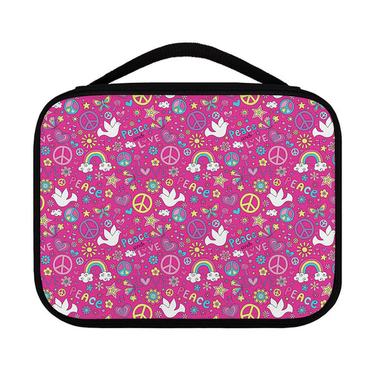 Girly Peace Sign And Love Pattern Print Classic Bible Case