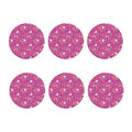 Girly Peace Sign And Love Pattern Print Coaster Set