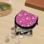 Girly Peace Sign And Love Pattern Print Coin Purse
