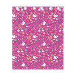 Girly Peace Sign And Love Pattern Print Curtain