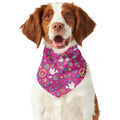 Girly Peace Sign And Love Pattern Print Dog Bandana