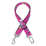 Girly Peace Sign And Love Pattern Print Dog Seat Belt