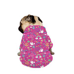 Girly Peace Sign And Love Pattern Print Dog Zip Up Jacket