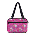 Girly Peace Sign And Love Pattern Print Double Strap Bible Bag
