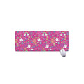 Girly Peace Sign And Love Pattern Print Extended Mouse Pad