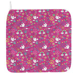 Girly Peace Sign And Love Pattern Print Hand Towel
