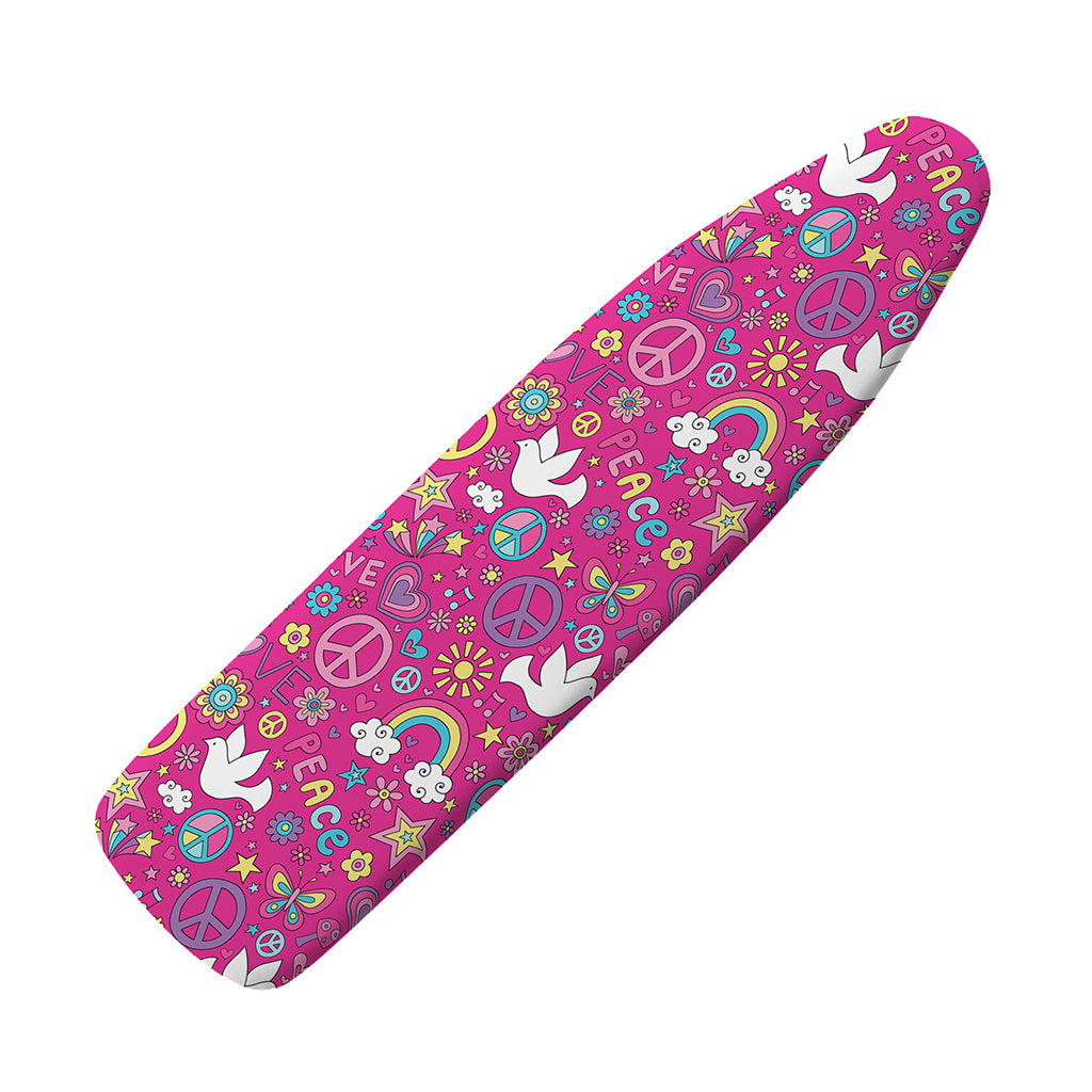 Girly Peace Sign And Love Pattern Print Ironing Board Cover