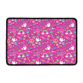 Girly Peace Sign And Love Pattern Print Kitchen Mat