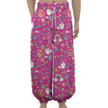Girly Peace Sign And Love Pattern Print Lantern Pants