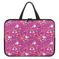 Girly Peace Sign And Love Pattern Print Laptop Sleeve With Handle