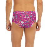 Girly Peace Sign And Love Pattern Print Men's Briefs