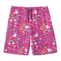 Girly Peace Sign And Love Pattern Print Men's Swim Trunks