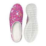 Girly Peace Sign And Love Pattern Print Mesh Casual Shoes