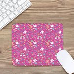 Girly Peace Sign And Love Pattern Print Mouse Pad