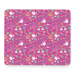 Girly Peace Sign And Love Pattern Print Mouse Pad