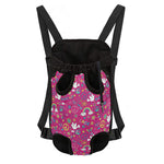Girly Peace Sign And Love Pattern Print Pet Carrier Backpack