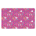 Girly Peace Sign And Love Pattern Print Polyester Doormat
