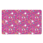 Girly Peace Sign And Love Pattern Print Polyester Doormat