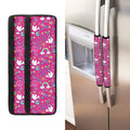 Girly Peace Sign And Love Pattern Print Refrigerator Handle Covers