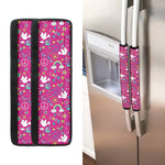 Girly Peace Sign And Love Pattern Print Refrigerator Handle Covers