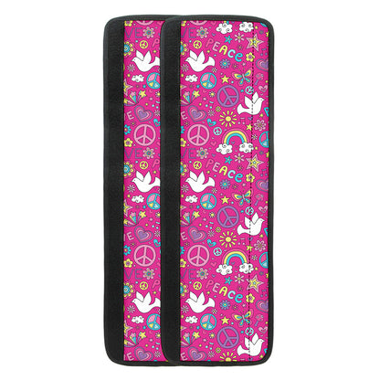 Girly Peace Sign And Love Pattern Print Refrigerator Handle Covers