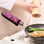 Girly Peace Sign And Love Pattern Print Skillet Handle Cover