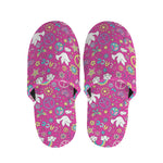 Girly Peace Sign And Love Pattern Print Slippers