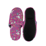 Girly Peace Sign And Love Pattern Print Slippers