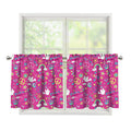 Girly Peace Sign And Love Pattern Print Tier Curtains