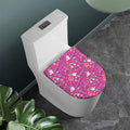 Girly Peace Sign And Love Pattern Print Toilet Lid Cover