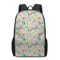 Girly Spring Flower Pattern Print 17 Inch Backpack