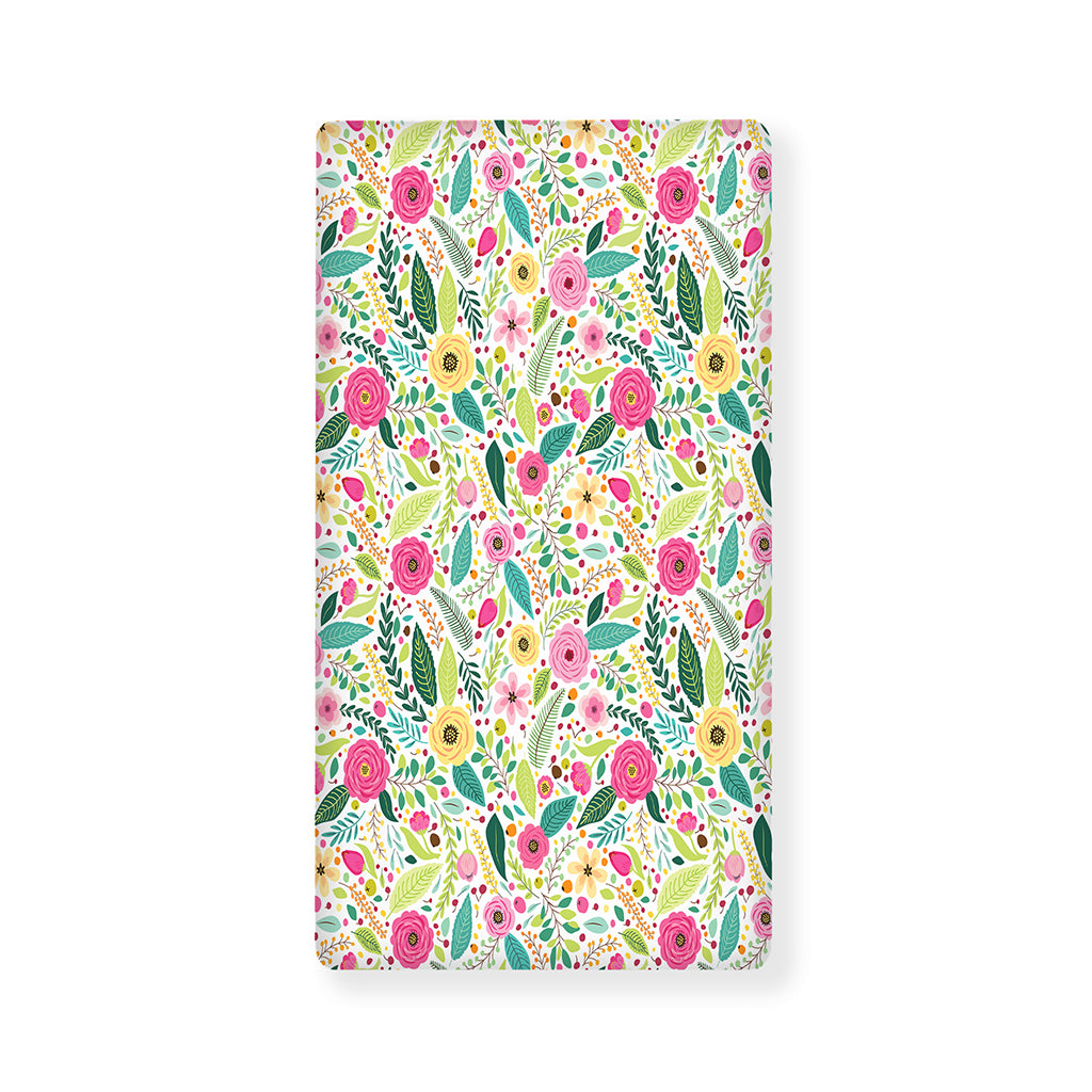 Girly Spring Flower Pattern Print Baby Crib Sheet
