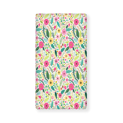 Girly Spring Flower Pattern Print Baby Crib Sheet
