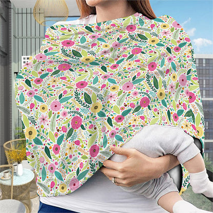 Girly Spring Flower Pattern Print Baby Seat Cover