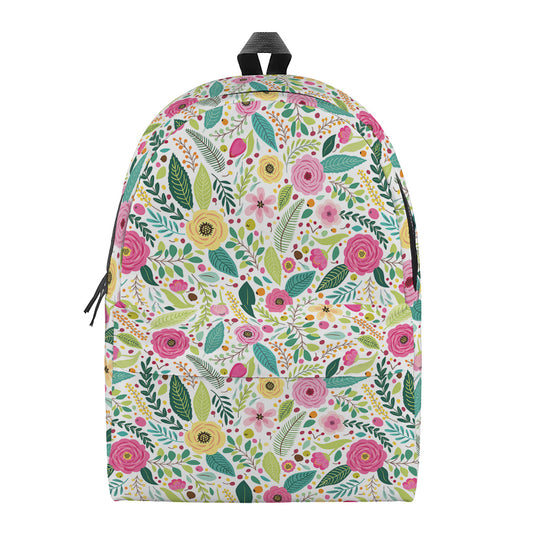 Girly Spring Flower Pattern Print Backpack