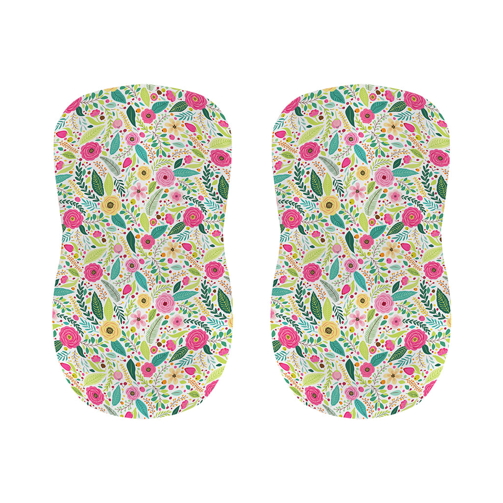 Girly Spring Flower Pattern Print Bar Stool Covers