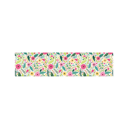 Girly Spring Flower Pattern Print Bed Runner
