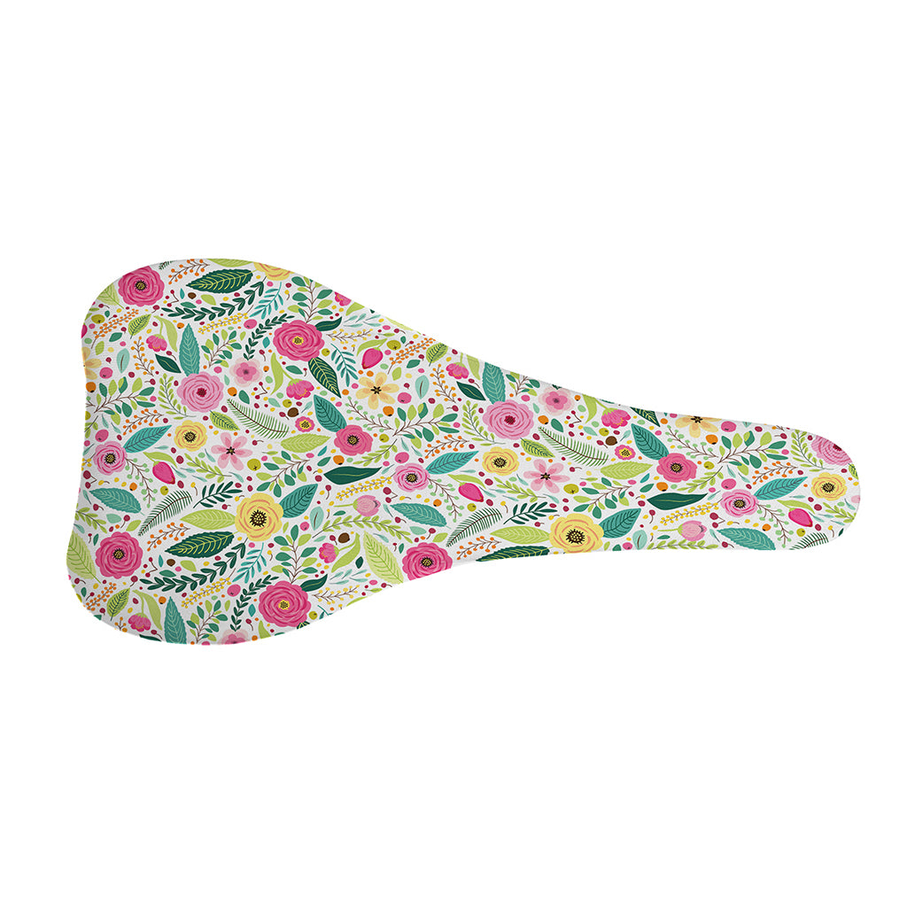 Girly Spring Flower Pattern Print Bicycle Seat Cover