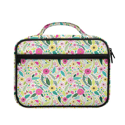 Girly Spring Flower Pattern Print Briefcase Bible Bag