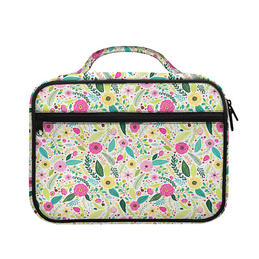 Girly Spring Flower Pattern Print Briefcase Bible Bag