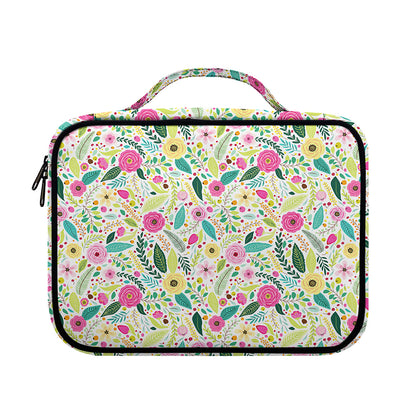 Girly Spring Flower Pattern Print Briefcase Bible Bag