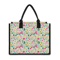 Girly Spring Flower Pattern Print Canvas Tote Bag