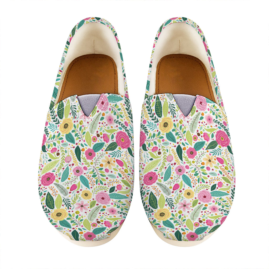 Girly Spring Flower Pattern Print Casual Shoes