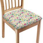 Girly Spring Flower Pattern Print Chair Cushion Cover