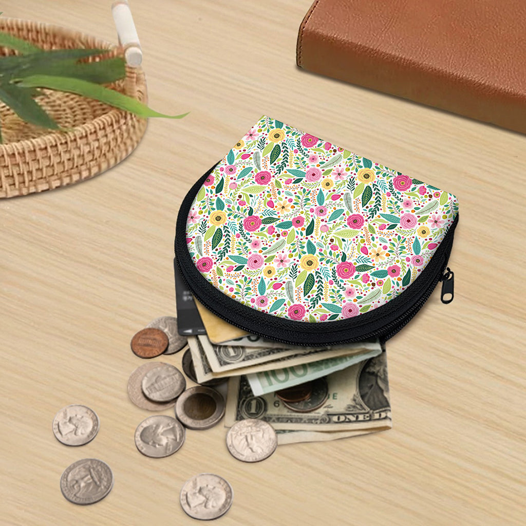 Girly Spring Flower Pattern Print Coin Purse